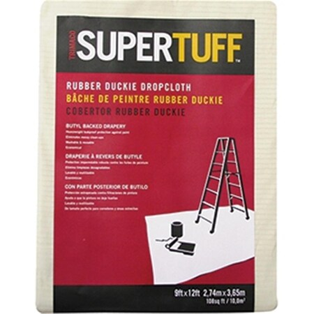 Trimaco 80201 9 x 12 ft Rubber Duckie Drapery Drop Cloth 047034802019